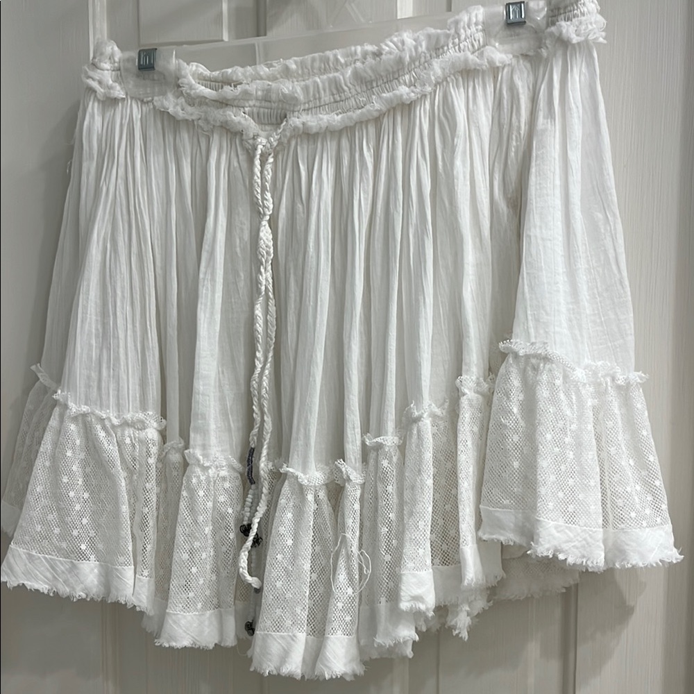 White Ruffled Women's Skirt